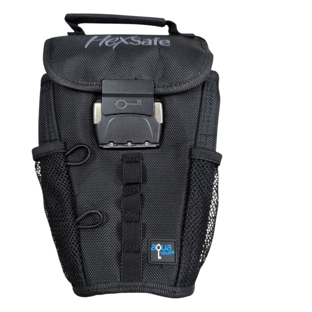 Aqua Vault Flex Safe Anti-Theft Portable Safe Purse Bag, NWT, Black